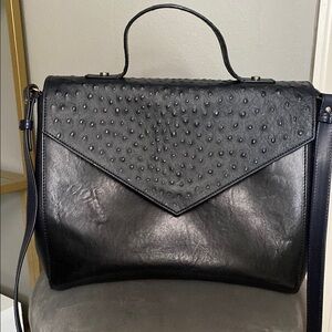 Elegant Navy Leather Handbag